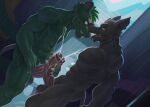 2018 abs alley alley_sex amprat anthro anthro_on_anthro balls biceps big_balls big_penis bodily_fluids buckteeth claws cum cum_on_chest cum_on_penis cumshot deltoids duo ejaculation erection fangs frottage fur genital_fluids genitals glans green_body green_fur green_hair grey_body grey_fur hair half-closed_eyes hand_on_penis handjob humanoid_genitalia humanoid_penis intraspecies kittikary league_of_legends looking_at_another looking_at_partner looking_down male male/male mammal masturbation murid murine muscular muscular_anthro muscular_arms muscular_legs muscular_male narrowed_eyes notched_ear nude open_mouth open_smile orgasm pecs penile penis penises_touching rat rat_tail riot_games rodent sex sharp_teeth side_view smile standing tail teeth tencent tongue tongue_out triceps twitch_(lol)