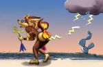 abstract_background anthro armband backfire bare_butt barefoot belly bent_leg biped blonde_hair blue_eyes blur_eyes breasts breechcloth brown_body brown_fur bubble_butt butt butt_on_fire butt_torture butthurt cactus canid canine canis clothing cloud colored countershade_torso countershading coyote curvy_figure dancing desert detailed dialogue digital_drawing_(artwork) digital_media_(artwork) digital_painting_(artwork) dottie_coyote electricity english_text eyelashes eyeliner eyewear feet female fire fur glasses gloves_(marking) grass hair half-closed_eyes hat headgear headwear holding_rattle leg_markings lightning lightning_bolt lipstick long_hair looking_at_own_butt looking_back_at_self makeup mammal markings mreidu multicolored_body multicolored_butt multicolored_fur narrowed_eyes native_american_clothing nude outside pain painting_(artwork) pinup plant plantigrade ponytail pose purple_eyeliner raindrop raining raised_heel raised_tail rattle rear_view red_lipstick red_nose sand shaded shadow shocked shoulder_blades smoke socks_(marking) solo sound_effects spine star_symbol tail tail_on_fire tan_belly tan_body tan_breasts tan_feet tan_fur tan_hat tan_headwear text tiptoes torture tribal tribal_clothing tribal_outfit two_tone_body two_tone_butt two_tone_fur two_tone_tail white_sclera white_text wide_hips yellow_breasts zapped