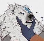 2023 aurelion_sol aurelion_sol_(lol) bear black_lips black_nose blue_eyes claws colored ear_piercing ear_ring fur heart_symbol hi_res league_of_legends lips mammal na1su piercing polar_bear ring_piercing riot_games solo_focus tencent ursine volibear white_body white_fur