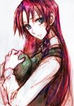  blue_eyes hong_meiling long_hair red_hair solo tima touhou very_long_hair 