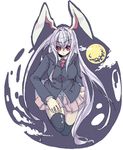  animal_ears bunny_ears moon oekaki reisen_udongein_inaba shiina_aya solo thighhighs touhou 