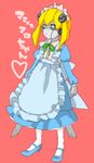  blonde_hair heart lil_miss_marshmallow maid mother_(game) mother_3 ms._marshmallow no_humans ribbon robot solo 