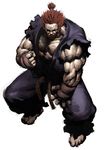  barefoot cozy gouki male_focus muscle red_eyes red_hair solo street_fighter 