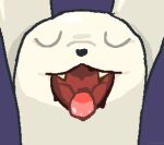 ambiguous_gender bodily_fluids drooling eyes_closed fangs feral mouth_shot open_mouth rain_world saliva snout survivor_(rain_world) svehaq_(artist) teeth videocult