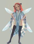  boxers fairy fairy_wings hands_on_hips insect_wings long_hair male_underwear minigirl original red_eyes red_hair simple_background solo striped thighhighs twintails underwear weno wings 