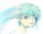  aqua_eyes aqua_hair bangs colored_eyelashes face hair_between_eyes hair_ornament hatsune_miku heterochromia long_hair looking_at_viewer parted_lips red_eyes simple_background sketch solo text_focus umu_(um) vocaloid white_background 