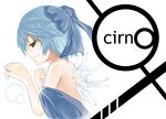  1girl blue_hair cirno kenji52 solo touhou undressing 