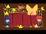  bug butterfly chibi frederica_bernkastel higurashi_no_naku_koro_ni insect letterboxed lowres multiple_girls parody umineko_no_naku_koro_ni ushiromiya_maria 