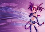  bat_wings demon_girl disgaea elbow_gloves etna flat_chest gloves harada_takehito makai_senki_disgaea pointy_ears red_eyes red_hair skirt solo tail twintails wallpaper wings 