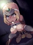  1girl blonde_hair breasts breasts_out breasts_outside capcom cum cum_in_mouth cum_in_pussy cum_on_body cum_on_breasts cum_on_upper_body cum_pool cumdrip large_breasts machbow peeing prairie rockman rockman_zx solo tears 