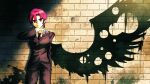  1girl angel_with_a_shotgun bazett_fraga_mcremitz black_suit commentary_request fate/hollow_ataraxia fate_(series) formal_clothes highres mole mole_under_eye pant_suit pants solo suit tomboy vwwsk7 