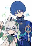  ... 1boy 1girl 26qbl :> animalization aqua_gem arm_at_side armlet armpits belt bird black_belt black_bodysuit black_bow black_hair black_shorts blue_cape blue_kimono blunt_ends bodysuit bow bracelet braid bright_pupils cape cat choppy_bangs clenched_hand closed_mouth commentary_request covered_collarbone cross-shaped_pupils crossed_bangs detached_sleeves dress eyelashes eyeliner feathers fingernails gem genshin_impact gold gold_trim green_eyes green_gem green_hair green_sleeves hair_between_eyes hair_intakes hair_ornament half_crown_braid hand_up height_difference japanese_clothes jewelry juban kimono leaf leaf_hair_ornament long_hair looking_at_another looking_at_viewer makeup mandarin_collar multicolored_hair nahida_(genshin_impact) notice_lines open_clothes open_kimono pointy_ears pom_pom_(clothes) purple_eyes purple_rope purple_sash red_eyeliner rope sash scaramouche_(genshin_impact) shorts side_cape side_ponytail sidelocks smile spoken_ellipsis streaked_hair symbol-shaped_pupils tassel tsurime vision_(genshin_impact) wanderer_(genshin_impact) white_background white_dress white_hair white_kimono white_pupils yellow_feathers 