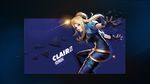  artist_request belt blonde_hair blue_eyes breasts character_name claire_fox cropped_jacket denim fingerless_gloves gloves jeans large_breasts lips long_hair multiple_belts official_art pants ponytail shirt solo taut_clothes taut_shirt tencent_qq wallpaper xuan_dou_zhi_wang 