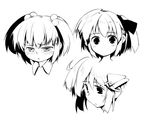 blush greyscale monochrome multiple_girls nanaroku_(fortress76) original short_hair simple_background tears white_background 
