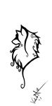  ambiguous_gender black_and_white canine design fur line_art mammal monochrome outline plain_background simple_background solo tattoo voshiket white_background wolf 