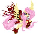  alpha_channel armor cape clothing cutie_mark equine eye_mist eyeliner eyeshadow fangs female feral fluttershy_(mlp) friendship_is_magic fur hair halfdeathshadow hi_res horse long_hair looking_at_viewer makeup mammal my_little_pony open_mouth pegasus pink_hair plain_background pony smile solo teeth tongue transparent_background vampire wings yellow_fur 