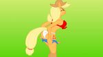  animated applejack_(mlp) breasts butt duragan equine female friendship_is_magic horse my_little_pony pony skimpy solo 