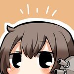  bad_id bad_twitter_id black_eyes blush brown_hair face hyuuga_(kantai_collection) kantai_collection long_hair lowres rebecca_(keinelove) solo 