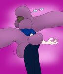  anthro bloop_(tacokurt) bog_leech_(species) bogroo clothed clothing digital_media_(artwork) duo eyewear gastropod glasses hair hi_res human hybrid interspecies kangaroo macropod male male/male mammal marsupial mollusk monster octoroo paws paws_in_face purple_body simple_background size_difference smothering tacokurt topwear zach_(zeroverse) zeroverse 