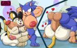  3_toes 4_fingers abs abstract_background absurd_res alternate_species anal anal_penetration annaengine anthro anthro_on_anthro anthro_penetrated anthro_penetrating anthro_penetrating_anthro areola balls balls_on_ground barefoot belly biceps big_areola big_balls big_breasts big_butt big_ears big_penis black_body black_fur black_nose blue_body blue_fur blue_quills bouncing_balls bracelet breast_on_penis breasts busty_boy_(lore) butt butt_grab digital_drawing_(artwork) digital_eyes digital_media_(artwork) duo emolga erection eulipotyphlan exclamation_point eyeliner fan_character fangs feet fingers foreskin from_front_position fur generation_5_pokemon genitals green_eyes gynomorph gynomorph/gynomorph gynomorph_penetrated gynomorph_penetrating gynomorph_penetrating_gynomorph gynomorph_penetrating_intersex hair hand_on_butt hands_behind_head heart_symbol hearts_around_body hearts_around_head hedgehog hi_res holding_leg holding_penis huge_balls huge_breasts huge_penis humanoid_genitalia humanoid_penis hyper hyper_genitalia hyper_penis impact_lines intersex intersex/intersex intersex_penetrated intersex_penetrating intersex_penetrating_gynomorph intersex_penetrating_intersex jewelry kneeling kneeling_on_ground legs_up looking_at_another looking_at_partner looking_down looking_up looking_up_at_partner lying machine magnet makeup male_(lore) mammal mating_press membrane_(anatomy) membranous_wings metal_sonic motion_lines multicolored_body muscular muscular_anthro muscular_gynomorph muscular_intersex navel nintendo nipples nude on_back onomatopoeia open_mouth overweight overweight_anthro overweight_gynomorph overweight_intersex penetration penile penile_penetration penis penis_size_difference pink_areola pink_nipples plap pokemon pokemon_(species) quills_(anatomy) red_areola red_eyes red_nipples retracted_foreskin robot_anthro robotic_anthro rodent sciurid seductive sega sex simple_background smile soles sonic_the_hedgehog_(series) sound_effects surprised tail tan_arms tan_balls tan_belly tan_body tan_chest tan_mouth tan_penis tan_soles teeth text thick_thighs toes tongue two_tone_body two_tone_tail vein veiny_penis white_body white_butt white_fur wide_hips wings yellow_body yellow_cheeks yellow_fur yellow_wings 