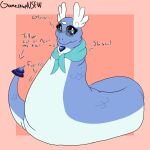  1:1 absurd_res apode dragonair eyewear female feral gamesptop gem generation_1_pokemon glasses hi_res horn legless markings nintendo obese obese_female overweight overweight_female pokemon pokemon_(species) scale_markings scales serpentine shawl unicorn_horn wings 