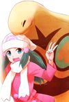  1girl alternate_color arbok hikari_(pokemon) pokemon shiny_pokemon 