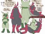  2026 2_horns 2_toes 3:2 3_fingers 3_toes absurd_res annoyed anthro anthro_focus anthro_on_anthro anthrofied belly big_butt big_horn biped black_body black_hair black_skin blush bodily_fluids butt cheek_tuft cigarette clothing colored crossed_arms crying curvy_figure dialogue digital_drawing_(artwork) digital_media_(artwork) dipstick_ears drugs ear_markings english_text facial_hair facial_markings facial_tuft featureless_crotch feet felid feline felis fingers flat_colors floragato front_view fur generation_5_pokemon generation_9_pokemon goatee green_body green_ear_tips green_ears green_fur green_markings green_tail grey_clothing grey_hat grey_headwear hair hand_on_back hand_on_chest hand_on_foot hat head_markings headgear headwear hi_res holding_cigarette holding_object horn human k1ko kissing larger_anthro larger_male leg_markings male mammal marijuana markings mask_(marking) meme mouthless multicolored_body multicolored_ears multicolored_skin mustache nails nintendo nude on_another on_another's_belly on_top onomatopoeia open_mouth pawpads pink_pawpads pokemon pokemon_(species) pokemorph profanity pupils purple_markings rear_view red_body red_eyes red_horn red_nose red_skin scolipede sequence shared_thought_bubble simple_background sitting size_difference slit_pupils small_tail smaller_male smoke smoking smoking_marijuana snaggle_tooth socks_(marking) sound_effects speech_bubble standing striped_horn stripes tail talking_to_another tears text thick_thighs thought_bubble time_skip toes tuft white_background white_sclera wide_hips yellow_sclera 