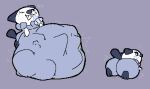  2026 abdominal_bulge ambiguous_gender anthro before_and_after belly big_belly biped blue_body blush butt digital_media_(artwork) exclamation_point fatal_vore featureless_arms generation_5_pokemon heart_symbol hi_res huge_belly hyper hyper_belly meatcanister motion_lines nintendo one_eye_closed oshawott picking_teeth pixel_(artwork) pokemon pokemon_(species) resting_on_belly simple_background smile soft_vore solo tail teeth vore weight_gain white_body 