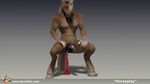  abs anal anal_insertion anal_masturbation anal_penetration animated anthro anus balls biceps blonde_hair butt cgi close-up dildo dildo_sitting equine erection fur hair horse insertion involved_expression male mammal masturbation muscles nude pecs penetration penis sex_toy solo spread_legs spreading taurin_fox 