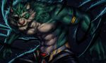  anthro belt biceps big_muscles clothed clothing feline fur hair half-dressed magic male mammal muscles nick300 nipples pants pecs pose solo standing tiger toned topless 