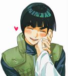  2boys absurdres black_hair blunt_bangs blush bodysuit bowl_cut closed_eyes flak_jacket green_vest hand_on_another's_cheek hand_on_another's_face highres holding_hands hyuuga_neji jacket m0_mo_momo male_focus multiple_boys multiple_scars naruto_(series) naruto_shippuuden open_mouth rock_lee scar scar_on_hand shirt short_hair smile thick_eyebrows upper_body vest white_background white_shirt wide_sleeves yaoi 