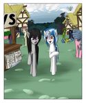  black_hair blue_hair blush building comic cutie_mark dialog english_text equine female feral friendship_is_magic fur grey_fur group hair hewhoerasesmost horn horse mammal my_little_pony octavia_(mlp) outside pony purple_eyes red_eyes text two_tone_hair unicorn vinyl_scratch_(mlp) white_fur 