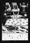  2026 7_panel_comic ambiguous_gender anthro arthropod black_eyes black_speech_bubble clothed clothing comic crocodilian duo english_text exclamation_point eyebrows fingers fur grasshopper hi_res insect leprzil motion_lines mummy open_mouth orthopterid page_number reptile scalie sharp_teeth sound_effects teeth text undead white_sclera white_text 