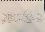  absurd_res andromorph animal_genitalia anthro anus bedroom_eyes dracorosk dragon european_mythology genital_slit genitals gesture graphite_(artwork) greyscale guide_lines half-closed_eyes hi_res intersex lying lying_on_ground monochrome mythological_creature mythological_scalie mythology narrowed_eyes on_ground on_side rosk_alkali scaled scaled_dragon scales scalie seductive simple_background sketch slim slim_anthro small_waist solo spread_legs spreading suggestive suggestive_gesture suggestive_pose traditional_media_(artwork) vulva western_dragon 