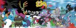  absurdres aisaku_330_sky alternate_color aqua_eyes bastiodon black_sclera bronzong chesnaught closed_mouth cobalion colored_sclera commentary_request cranidos cropped crustle darkrai drapion fangs floating flying from_side gastrodon gastrodon_(east) gigalith giratina giratina_(origin) gliscor golurk highres hydreigon luxray magnezone metagross open_mouth pokemon pokemon_(creature) pokemon_focus rampardos red_eyes red_sclera scolipede serperior shieldon shiny_pokemon sigilyph smile spikes spiritomb twitter_username yanmega yellow_eyes yellow_sclera zebstrika 