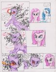  blood blue_eyes blue_hair chaostone comic cutie_mark dialog english_text equine female feral fire flying friendship_is_magic frown fur group hair horn horse long_hair looking_at_viewer looking_back magic mammal my_little_pony open_mouth pink_fur pink_hair pinkamena_(mlp) pinkie_pie_(mlp) plain_background pony purple_eyes purple_fur purple_hair rarity_(mlp) red_eyes sharp_teeth smile teeth text unicorn white_fur 