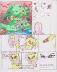  chaostone choastone coffin comic cross crying cutie_mark dialog english_text equine female feral fluttershy_(mlp) friendship_is_magic frown fur hair horse house long_hair mammal my_little_pony outside pegasus pink_hair pony red_eyes sitting solo tears text undead water wings yellow_fur zombie 