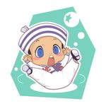  black_hair chibi dixie_cup_hat hat higashikata_jousuke_(jojolion) jojo_no_kimyou_na_bouken jojolion male_focus military_hat monomani solo 