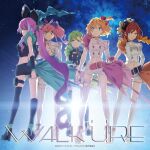  5girls above-cleavage_cutout album_cover anime_coloring aqua_eyes arm_at_side asymmetrical_legwear asymmetrical_sleeves backlighting belt black_shorts boots bow breasts cleavage_cutout clenched_hands closed_mouth clothing_cutout commentary copyright_notice cover cropped_jacket detached_sleeves everyone fascinator floating_hair flower freyja_wion frills frown full_body green_eyes green_hair group_name hair_bow hair_flower hair_ornament hairband half-skirt hand_on_own_chest heart heart_hair_ornament high_heel_boots high_heels high_side_ponytail highres holding holding_microphone invisible_floor kaname_buccaneer large_belt large_breasts lens_flare long_hair looking_ahead looking_at_viewer looking_back macross macross_delta majiro_(mazurka) makina_nakajima matching_outfits medium_breasts medium_hair microphone midriff mikumo_guynemer multicolored_hair multiple_girls navel nebula official_art orange_eyes orange_hair outdoors pink_bow pink_hair ponytail pouch puffy_sleeves purple_flower purple_hair red_eyes red_hair reina_prowler sasaki_momono serious short_hair short_shorts shorts side_ponytail sideways_glance single_sleeve small_breasts smile space split_mouth standing star_(sky) thigh_boots thigh_pouch twintails v-shaped_eyebrows very_long_hair walkure_(macross_delta) white_shorts wide_belt 