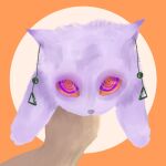  animal animal_ears cat cat_ears chainsaw_man commentary death_devil_(chainsaw_man) earrings eggbeeki english_commentary fami_(chainsaw_man) from_above highres jewelry looking_at_viewer pet ringed_eyes tassel tassel_earrings 