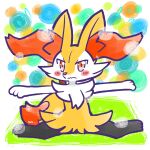 1:1 2024 ambiguous_anthro ambiguous_gender annyui0611 anthro arms_out biped blush blush_stickers braixen canid closed_frown digital_drawing_(artwork) digital_media_(artwork) digitigrade dipstick_tail flexible front_view frown full-length_portrait generation_6_pokemon hi_res looking_at_viewer mammal markings mouth_closed nintendo object_in_tail pokemon pokemon_(species) portrait simple_background sitting snout solo splits spread_legs spreading stick stick_in_tail tail tail_markings wavy_mouth