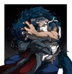2026 5_fingers ambiguous_gender arms_bent beak black_background black_beak black_claws border bottomwear capcom claws clothed clothing colored digital_drawing_(artwork) digital_media_(artwork) feral fingers flying_wyvern fur grey_body grey_scales half-length_portrait hand_on_face happo_88 hi_res human line_art mammal membrane_(anatomy) membranous_wings mid_transformation monster_hunter muscular muscular_arms nargacuga pants pointy_ears portrait prick_ears red_wings scales scalie scared scutes shaded shaking sharp_teeth shirt simple_background solo species_transformation tail tan_body tan_skin teal_body teal_fur tears_of_pain teeth toothed_beak topwear torn_clothing transformation white_border winged_arms wings yellow_eyes