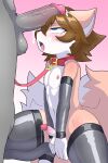 2026 akumu_(nightmareroa) ambiguous_species anthro armwear ball_size_difference ball_tuft balls big_penis biped black_armwear black_clothing black_legwear black_nose black_thigh_highs blue_eyes bodily_fluids body_worship brown_hair canid canine cheek_tuft clothing collar crouching cum cum_in_hair cum_on_face cum_on_head cum_string digital_media_(artwork) dipstick_tail domestic_cat duo eyebrow_through_hair eyebrows faceless_character faceless_male facial_tuft felid feline felis femboy fingers fluffy fluffy_tail fox fur genital_fluids genital_worship genitals glans grey_body grey_fur grey_penis hair hi_res humanoid_genitalia humanoid_penis hybrid latex latex_clothing latex_legwear leaking_precum leash leashed_collar legwear lidded_eyes looking_at_another's_penis looking_at_genitalia looking_at_partner's_penis looking_at_penis looking_up looking_up_at_penis male male/male male_anthro male_on_anthro mammal markings mostly_nude mostly_nude/nude mostly_nude_anthro mostly_nude_male multicolored_body multicolored_ears multicolored_fur multicolored_tail navel nightmareroa nipples nude nude_male open_mouth penile penis penis_on_head penis_size_difference penis_worship pink_background pink_glans pink_nipples pink_tongue precum pupils red_collar red_leash side_view simple_background solo_focus sweat tail tail_markings tail_tuft tan_body tan_ears tan_fur tan_tail tears thick_thighs thigh_highs tongue tongue_out translucent translucent_hair tuft vein veiny_penis white_balls white_body white_fur white_inner_ear white_penis white_tail