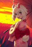 2026 2_horns aamakuruu anthro asian_clothing bovid caprine clothed clothed_anthro clothing deltarune east_asian_clothing eyewear femboy fully_clothed fully_clothed_anthro fur glasses goat green_eyewear green_glasses half-length_portrait holding_object holding_parasol horn japanese_clothing kimono looking_at_viewer looking_back looking_back_at_viewer male mammal parasol pink_eyes pink_horn portrait ralsei rear_view round_glasses solo tail undertale_(series) white_body white_fur