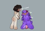 anthro duo female female/female glitch_productions heart_nipples hi_res humanoid jax_(tadc) lagomorph leporid mammal nipples pomni_(tadc) purple_body rabbit sex_toy sinfoldsystembreach the_amazing_digital_circus toy trans_(lore) vibrator violetfieldz