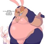 4_eyes alien anthro belly bow_tie bulge disney duo english_text experiment_(lilo_and_stitch) fake_ears fake_rabbit_ears hi_res hypnokoo hypnosis jumba_jookiba lilo_and_stitch male mind_control multi_eye overweight playboy_bunny playboy_outfit purple_body text