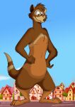 2022 4_toes 5_fingers anthro arm_tuft belly big_feet biped black_toe_claws blue_sky brown_body brown_eyes brown_fur brown_inner_ear brown_nose building casual_nudity cheek_tuft chest_tuft claws cloud colored cracked_ground curling_tail cute_fangs detailed digital_drawing_(artwork) digital_media_(artwork) dipstick_tail domestic_ferret elbow_tuft eyebrows facial_markings facial_tuft fangs featureless_crotch feet fingers fist fist_on_hip fur gentle_giant glistening glistening_eyes hand_on_hip hand_on_own_hip happy head_markings head_tuft hi_res house humanoid_hands humanoid_heel jackthemacrofox knee_tuft leg_tuft long_feet looking_down macro male mammal markings mask_(marking) multicolored_body multicolored_fur mustelid musteline navel navel_line nude orange_belly orange_body orange_fur outdoor_nudity outside paws pecs plant plantigrade public public_nudity raised_eyebrow raised_tail ribs road shaded sketch skin_folds sky slightly_chubby slightly_chubby_anthro slightly_chubby_male smile solo standing street_lamp tail tail_markings tan_body tan_ears tan_fur tan_mask tan_muzzle tan_tail_tip teeth toe_claws toes toony town traditional_media_(artwork) tree true_musteline tuft village weasel werther whiskers white_sclera