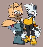 2026 accessory anthro black_bodysuit black_clothing black_eyebrows black_fingerless_gloves black_gloves black_hairband black_handwear black_inner_ear black_nose black_skinsuit blue_eyes blush bodily_fluids bodysuit bottomwear breast_expansion breasts brown_body butt butt_expansion canid canine canis clothing colored dialogue digital_media_(artwork) duo english_text expansion eyebrows eyelashes eyeshadow fangs female female/female fingerless_gloves flat_colors footwear gem gloves grey_background grey_body grey_bottomwear grey_clothing grey_ears grey_eyeshadow grey_footwear grey_pants grey_shoes grey_tail hair hair_accessory hairband handwear hi_res idw_publishing klacket lemur makeup mammal motion_lines multicolored_body pants prehensile_tail primate purple_eyes ruby_(gem) sega sharp_teeth shirt shoes simple_background skinsuit smile smiling_at_another sonic_the_hedgehog_(comics) sonic_the_hedgehog_(idw) sonic_the_hedgehog_(series) speech_bubble strepsirrhine sweat sweatdrop swelling tail talking_to_another tan_ears tan_hair tan_tail tangle_the_lemur teeth text three-quarter_view tight_clothing topwear two_tone_body two_tone_tail whisper_the_wolf white_body white_clothing white_hair white_tail white_topwear wolf yellow_clothing yellow_footwear yellow_shirt yellow_shoes yellow_topwear