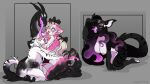 16:9 adelfrey anthro big_breasts black_body black_fur black_hair black_stripes blonde_hair blue_eyes breasts felid feline female forced forced_transformation fur fusion goo_creature group hair hi_res hypnosis hypnotic_eyes kira_(jjookk) long_hair long_tongue mammal merging mimic mimic_(adelfrey) mind_control multi_eye multicolored_body multicolored_fur pink_body pink_fur pink_stripes rose_(rukimeka) sagging_breasts stripes tongue tongue_in_mouth transformation trio white_body white_fur widescreen