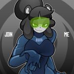 1:1 2026 abstract_background anthro bear black_hair black_latex blue_latex bodysuit breasts clothing female fur giant_panda green_eyes grey_body grey_fur hair hi_res latex latex_bodysuit latex_clothing latex_skinsuit looking_at_viewer mammal multicolored_bodysuit multicolored_clothing multicolored_skinsuit rem_phase skinsuit solo spiral_background tight_clothing two_tone_bodysuit two_tone_clothing two_tone_skinsuit visor